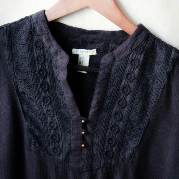 Blue Boho Top - Picture 2 of 4